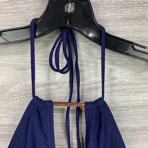 Ted Baker Pikaa Navy Halter Swimsuit - Picture 2 of 4